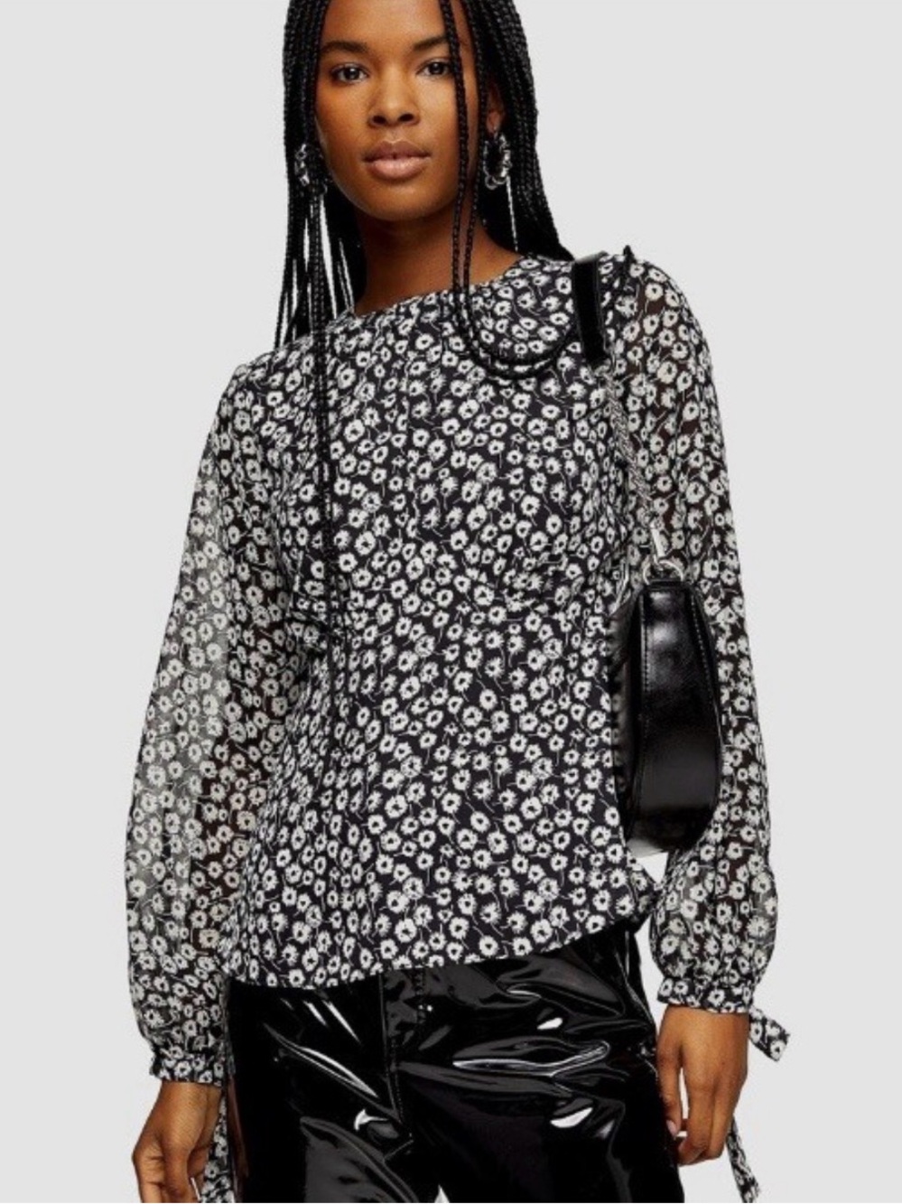 Topshop floral blouse size 8